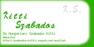 kitti szabados business card